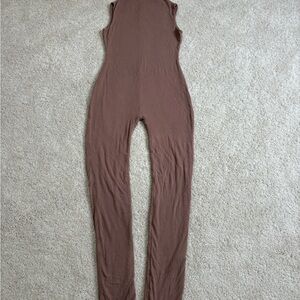 Naked Wardrobe Cocoa Sleeveless Jumpsuit